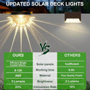 12 Pack Solar Deck Lights Outdoor, Solar Step Lights Waterproof for Outside, Yard, Patio, Garden, Pool, Railing, Stairs, Fence (Warm White) by GreenHaven Gardens