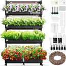 Growell Large Hydroponics Growing System Kit, 120 Pods Vertical Hydroponic Garden with 2 Light Modes Grow Light, Auto Circulating Water System, 48L Indoor Gardening System for Herb Vegetable Fruit by GreenHaven Gardens