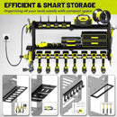 KAFAHOM Power Tool Organizer with Charging Station. 8 Drill Holder 3 Layers Tool Storage Shelf Wall Mount Built in 8 Outlet Power Strip.Tool Battery Holder with Screwdriver/Hammer by GreenHaven Gardens