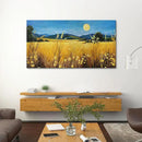 AJAZIKO Landscape Wall Art Moon Framed Canvas Wall Art Large Yellow Living Room Wall Decor Fall Paintings for Bedroom Nature Office Artwork 24×48IN by CozyNest Decor