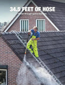 Gas Pressure Washer 3800 PSI and 2.5 GPM, 212CC, with Onboard Soap Tank, 10" Wheel, 5 Nozzle Set, for Cars/Fences/Homes/Patios/Furniture by GreenHaven Gardens