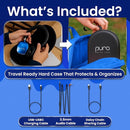 Puro Sound Labs PuroQuiet Plus Noise Cancelling Headphones for Kids, Bluetooth Kids On Ear Headphones with Mic, Lightweight On-Ear Design, Studio-Grade Sound (Blue) by TinyTreasures Baby Boutique