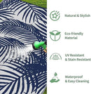 GENIMO Outdoor Rug 5' x 8' Waterproof for Patio Clearance, Reversible Plastic Straw Camping Carpet, Lightweight Mats for Rv, Backyard, Deck, Porch, Picnic, Beach, Balcony, Blue & White by CozyNest Decor