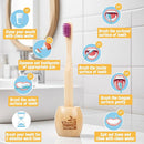 Kids Bamboo Toothbrushes, BPA-Free Soft Bristles, Eco-Friendly Natural Wooden Toddler Toothbrush, 6-Pack Travel Toothbrushes Set for Children by TinyTreasures Baby Boutique