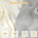 Hooyax Baby Lounger Cover 2 Pack - 100% Muslin Cotton Newborn Lounger Pillow Covers Only, Soft Breathable Infant Lounger Cover with Reinforced Stitching, Fits Most Standard Baby Loungers (Grey Cream) by TinyTreasures Baby Boutique