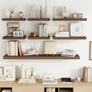 55 Inch Floating Shelves, 55"x9.25"x1.5" Inch Deep Floating Shelves for Wall, Wooden Shelves for Bathroom, Bedroom, Living Room, Walnut by CozyNest Decor