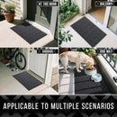 Yimobra Front Door Mat Outdoor Indoor 60x36, All-Season, All-Weather, Heavy Duty Welcome Door Mats Outside Entrance, Non Slip Porch Patio Entrance Mat, Black Gray by CozyNest Decor