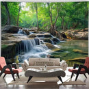 BSFHH Nature Tapestry Forest Tree Sea Cave Wall Hanging, Stream Through Rainforest Landscape Wall Art Tapestry for Bedroom Living room (Creek, 90"×70", Unframed) by CozyNest Decor