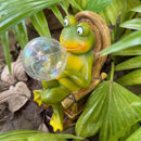 Funoasis Garden Outdoor Frog with Solar Powered Lamp Unique Gifts for Mom Outside Decor for Lawn Balcony Home Ornaments by GreenHaven Gardens