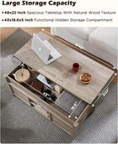 OKD 48" Farmhouse Lift Top Coffee Table with Sliding Barn Door, Rustic Center Table w/Hidden Storage Compartment, Lift Tabletop Dining Table w/Adjustable Shelf for Living Room,Light Rustic Oak by CozyNest Decor