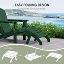 WestinTrends Dylan Outdoor Patio HDPE Adirondack Ottoman Footrest, Dark Green by CozyNest Decor
