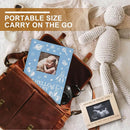 Lanpn Baby Photo Album 4x6 100 Pockets 2 Packs, Mini Linen DIY Window Photo Book Newborn Bebe Album Memory Book Sets, Holds 100 Top Loader Vertical Pictures Gift for Kids Boy Girl Baby Shower, Blue by TinyTreasures Baby Boutique