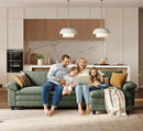 LINSY HOME Modular Sectional Sofa - 123'' Oversized Corduroy Cloud Couch L Shaped Couch with Movable Ottoman Soft Modern Comfy Sofa for Living Room Apartment Office, Green by CozyNest Decor