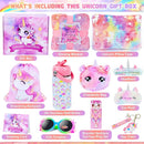 Unicorn Toys for Girls, Kids Gifts with Glowing Blanket, Water Bottle, Eye Mask, Headband, Crossbody Bag, Sunglasses - 12PCS Birthday Gift Toys for Girls 6-10+ by TinyTreasures Baby Boutique