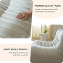 Luxury Ottomans, Modern Square Foot Rest for Sofa Couch Chair, Lazy Floor Seating, Fireside Bean Bag Chair, Tatami Sofa Lounger for Living Room, Bedroom, Office, White by CozyNest Decor