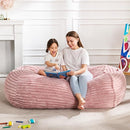 Hobestluk 4FT Bean Bag Chairs Adult Bean Bag with Portable Handle Comfy Large Bean Bag Chair with Removable Cover for Living Room Bedroom or Reading Nook (Stripe Pink, 4FT) by TinyTreasures Baby Boutique
