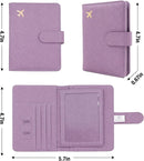 Melsbrinna Rfid Passport Holder for Travel women/Men, Cute Passport Wallet Rfid Blocking Card Slots, Rfid Passport Cover/CaseTravel Wallet, Passport Book Holder (1, Purple1) by TinyTreasures Baby Boutique
