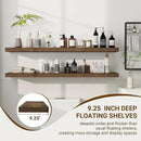 48 Inch Floating Shelves, 48"x9.25"x1.5" Inch Deep Floating Shelves for Wall, Wooden Shelves for Bathroom, Bedroom, Living Room, Brown by CozyNest Decor