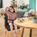 Toddler Booster Seat for Dining Table, Booster Seat for Table, 12.6x3.34 Inch Portable High Chair for Travel, HOSEASCA Compact Lightweight Travel Booster Seat with Adjustable Straps for Baby(Black) by TinyTreasures Baby Boutique