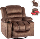 Recliner Chair Rocker Modern Ergonomic Lounge 360 Degree Swivel Single Sofa Seat Living Room Lounge Recliners on Clearance Foam Filling by CozyNest Decor