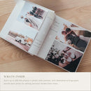 Elegant Linen Photo Album - 200 Acid-Free Pockets for 4x6 Pics - Perfect for Weddings & Gifts by TinyTreasures Baby Boutique
