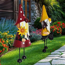 HONGLAND Metal Gnome Yard Art -18 Inch Metal Gnome Statue Garden Decor -3D Garden Outdoor Decorations -Christmas Holiday Lawn Patio Yard Garden Decor by CozyNest Decor