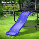 Plastic Trampoline Slide for 8-16FT, Heavy Duty Outdoor Slide for Trampoline, Safe Trampoline Ladder for Kids 6+, 220 LBs Capacity, Blue by TinyTreasures Baby Boutique