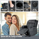 Retro Rocking Recliner Chair, Massage Rocker Recliner Chair with Vibration Massage and Heat, USB and Type-C Ports,360° Swivel Chairs,Living Room, Bedroom, Nursery, RV, Dark Grey by TinyTreasures Baby Boutique