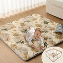 Blissful Diary Baby Play Mats for Floor, 50x50 Playpen Mat, Thick Cushioning Padding Foam Playmat for Baby and Toddlers Infants, Non-Slip & Machine Washable, Earth Tones Design by TinyTreasures Baby Boutique