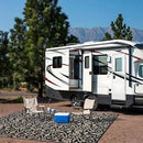 OLANLY Outdoor Rug Waterproof 6x9 ft Clearance, Reversible Outdoor Plastic Straw Rug with Floral Pattern, RV Mat for Patio, Camping, Balcony, Deck, Backyard, Black & Beige by CozyNest Decor