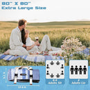 Waterproof Picnic Mat, Outdoor Camping Oversized Field Blanket. Portable Thickened Camping Blanket, Suitable for Beach, Camping, Music Festival, Party, Outdoor Adventure. (Blue & White, 80”x80”) by TinyTreasures Baby Boutique