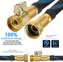 100ft Garden Hose - Water Hoses w/10 Function Spray Nozzle, 2025 New Superior Strength Flexible Hose, 3/4" Brass Connectors- Leakproof Lightweight Water Pipe for Gardening(Blue Black) by GreenHaven Gardens