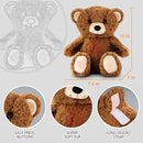 Gemma Joy Bedtime Baby Soothers for Sleep, Cry Activated Heartbeat Stuffed Animal for Baby, Newborn, Calming Light, Lullaby Music, White Noise, Shush, Mother’s Heartbeat - (Brown Bear, Rechargeable) by TinyTreasures Baby Boutique