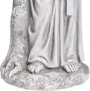 TOETOL St Francis Garden Statues 31 Inch Saint Francis of Assisi Catholic Christian Yard Decor Lawn Garden Patio Outdoor Sculptures Magnesium Oxide Stone Grey Garden Art Decorations by GreenHaven Gardens