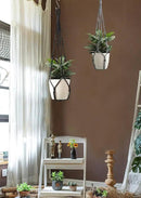 Macrame Plant Hanger Indoor Hanging with Wood Beads Macrame Planters No Tassel for Indoor Outdoor Boho Home Decor 35 Inch (Gray,1pc) by GreenHaven Gardens