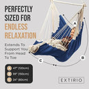 Hanging Hammock Chair Swing – Hanging Chair Outdoor & Indoor - Hammock Swing Chair – Quick & Easy Setup with Hardware Kit – Durable & Spacious Full Body Support – Holds 440 Lbs by GreenHaven Gardens