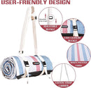 Waterproof Picnic Mat, Outdoor Camping Oversized Field Blanket. Portable Thickened Camping Blanket, Suitable for Beach, Camping, Music Festival, Party, Outdoor Adventure. (Red&Blue&White, 80”x80”) by TinyTreasures Baby Boutique