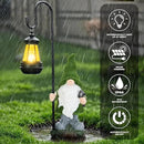 Solar Garden Gnome Decor Outdoor Statue - Gnome With LED Waterproof Sculptures Lights, Cute Gnome Pond/Yard Statues Outside Decoration, Home, Lawn, Patio, Resin Animal Ornament, Women/Gardening Gift by CozyNest Decor
