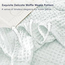 PHF Ultra Soft Waffle Weave Blanket King Size 104"x 90"- Washed Lightweight Breathable Cozy Woven Blanket for Bed - Aesthetic Decor for Couch Bedding Sofa Home Car - Ice Blue by CozyNest Decor