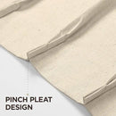 Joydeco 100% Blackout Pleated Curtains, Linen Window Curtains 2 Panel Sets 108 inches Long, Thermal Insulated Darkening Drapes for Bedroom(Bleached Sand,40'' Wx108'' L) by CozyNest Decor