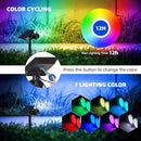 Barrina Solar Spot Lights Outdoor, 360° Horizontal Adjustable, 24 LEDs RGB Color Changing Solar Spotlight, IP65 Waterproof, Auto On/Off Solar Powered Landscape Lights for Outside Garden Yard, 2 Pack by GreenHaven Gardens