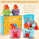 Crochet Kit for Beginners - 4PCS Dumpster Fire Complete Crochet Starter Kit with Step-by-Step Video Tutorials, Beginner Crochet Kits for Adults Kids Women, Funny Crochet Gifts by TinyTreasures Baby Boutique