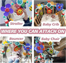 Baby Activity Arch Toy Bar for Stroller, Bassinets and Car Seat, Adjustable Crib Toys Hanging Attachment, Sensory Development Toys with Rattles by TinyTreasures Baby Boutique