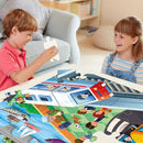 Jumbo Floor Puzzle for Kids,City Transportation Jigsaw Large Puzzles,48 Piece City Life Vehicle Puzzle for Toddler Ages 3-5,Children Learning Preschool Educational Toys,Gift for 4-8 Years Old by TinyTreasures Baby Boutique