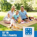 Outdoor Picnic Blankets Waterproof Large, Sandproof Backing Portable for Family, Friends, Kids, Picnic Mat Machine Washable for Camping Party, Grass, Beach Park, Playground(Butter Yellow) by TinyTreasures Baby Boutique