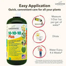 10-10-10 Fertilizer for All Purpose Plants - Liquid Fertilizer with Seaweed Kelp & Iron - Plant Food Outdoor & Indoor Plant Food, Vegetables,Flowers, Lawn & Garden 10 10 10 Fertilizer 16 oz by GreenHaven Gardens