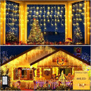 480 LED 49FT Christmas Lights Plug in 8 Modes with Timer Dimmable Christmas Decorations Outdoor Waterproof Indoor Curtain String Lights for Roof Garden Holiday Wedding Party Decor Warm White by GreenHaven Gardens