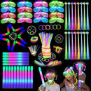 148 PCS Glow in the Dark Party Supplies, 16PCS Foam Glow Sticks, 16PCS LED Glasses,100PCS Glow Sticks Bracelets and 16Pcs LED Hair Clips Fiber Optic for Glow Party, Wedding, Halloween Party by TinyTreasures Baby Boutique