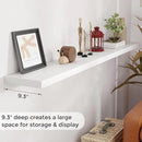 72 Inch Floating Shelves White, 72 x 9 Rustic Wooden Fireplace Mantel, 9 Inch Floating Shelf for Wall, Farmhouse Wall Shelves for Home Storage & Display by CozyNest Decor
