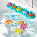 Baby Bath Toys Mold-Free Silicone Bath Toys, Sensory Shape Sorting & Stacking Set Includes 20 Floating Pieces, Early Learning Bathtub Toys for Toddlers by TinyTreasures Baby Boutique